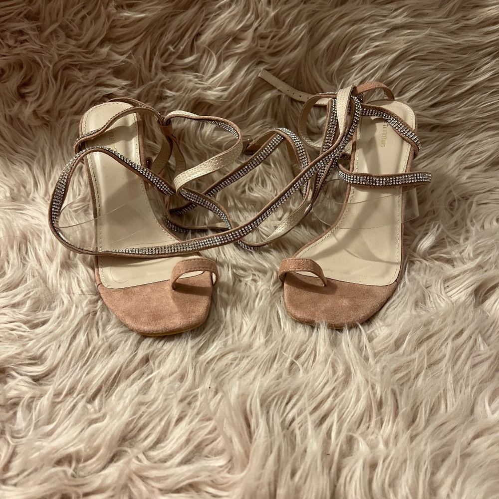 Pretty Little Thing Light Pink Uplift Heels